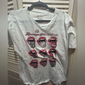 Pressbox White and Red Graphic Mississippi State Bulldogs T-Shirt